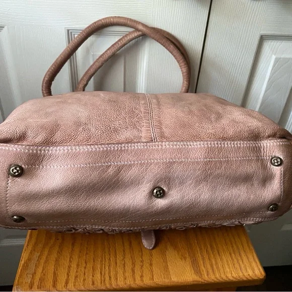 AMSTERDAM HERITAGE Beige Pieced Leather Studded Purse - Picture 3 of 12